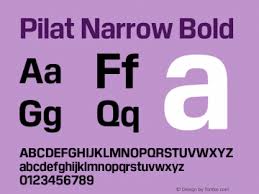 Font Pilat Narrow